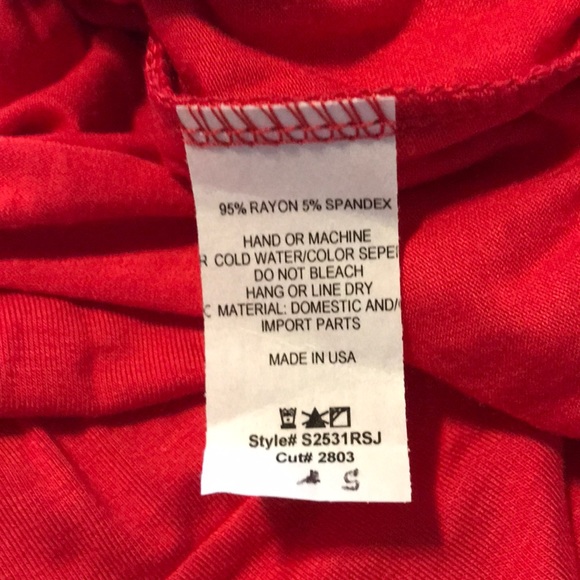 HERSHE RED DOUBLE RUFFLE HEM SKIRT - Picture 6 of 6